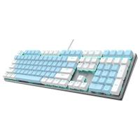 达尔优 EK815机械师机械合金108键双色机械键盘 电竞游戏 家用办公全键无冲 CF吃鸡LOL 108键蓝白色红轴